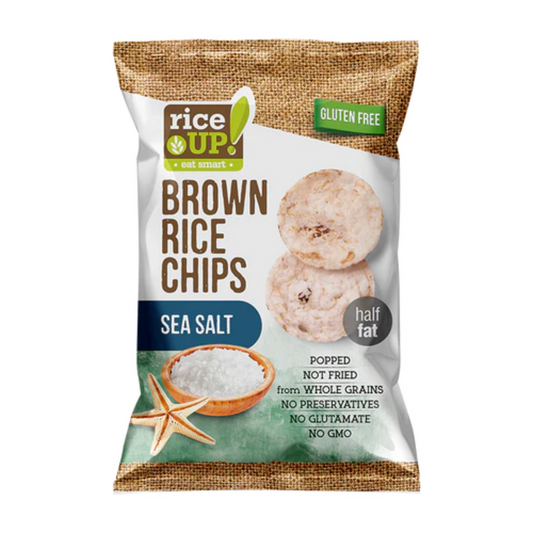 RiceUp/ Brown Rice Chips Sea Salt 60g (Carton of 18)
