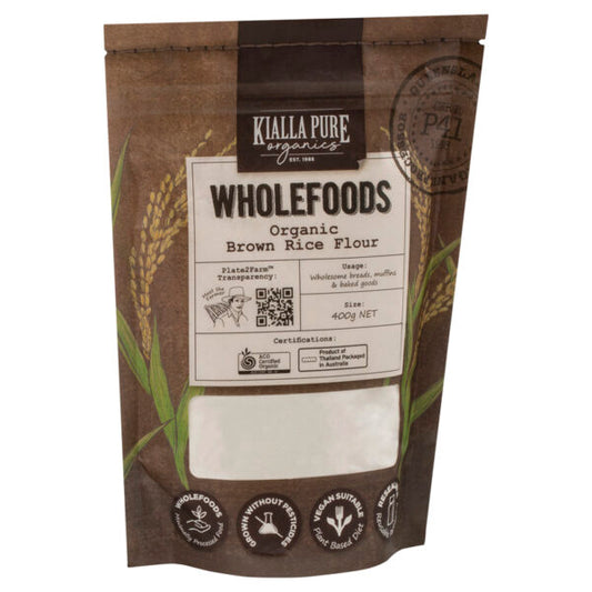 Kialla Pure Foods Organic Brown Rice Flour 400g