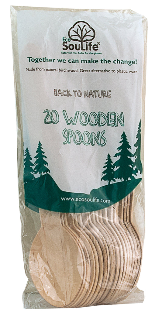 Eco SouLife Wooden Spoon 20pc